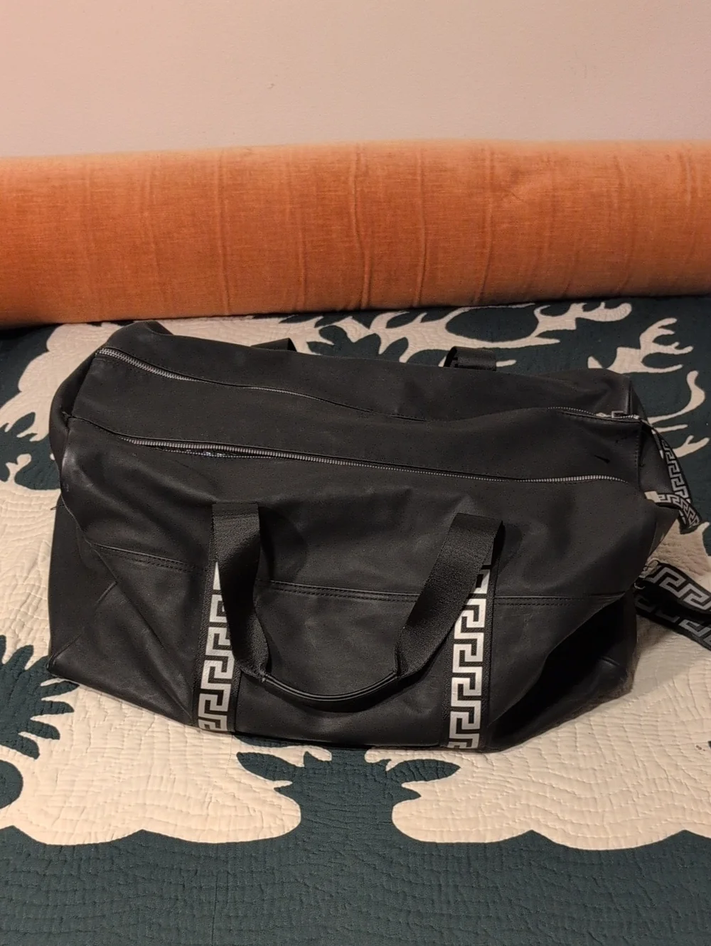 Authentic Versace (Rehab) Black Logo Duffel Bag - Men